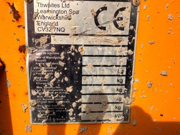 2015 THWAITES 3 TON SWIVEL DUMPER ...1,346 hrs 382953245