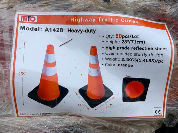 UNUSED 28" TRAFFIC SAFETY CONES.......478. 383221917