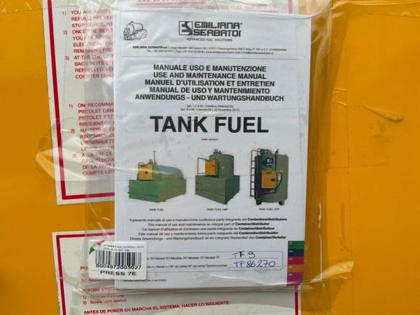UNUSED 9000 lts FUEL STORAGE  DELIVERY BOWSER 383789377