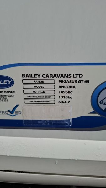 Bailey Pegasus 6 berth caravan 383870063