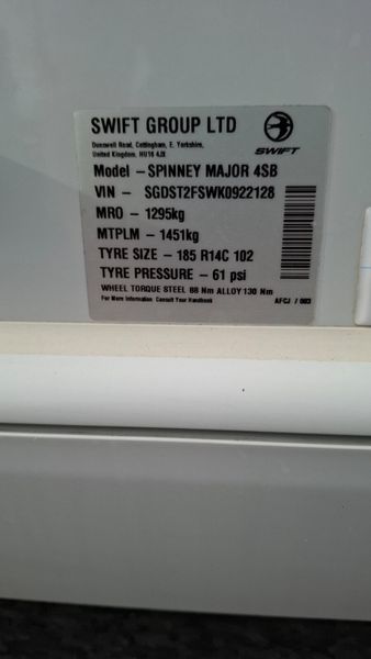 Swift Sprite Major Island Bed Caravan 384509318