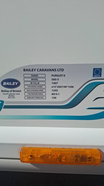 Bailey Pursuit 5 berth caravan 384898181