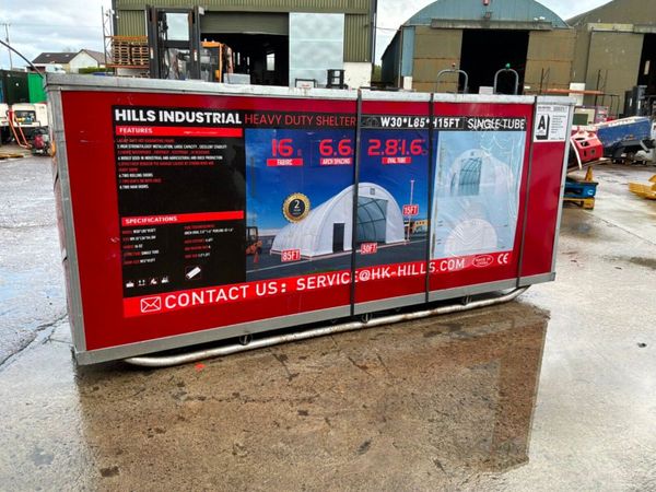 85ft x 30ft HEAVY DUTY DOMED SHELTER SHED.539d. 385073741
