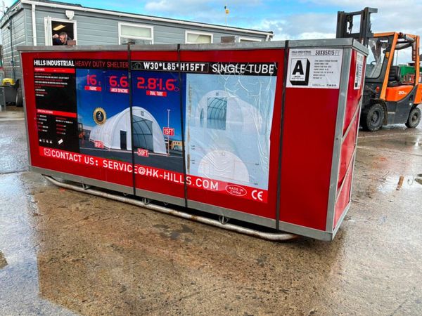 85ft x 30ft HEAVY DUTY DOMED SHELTER SHED.539d. 385073729