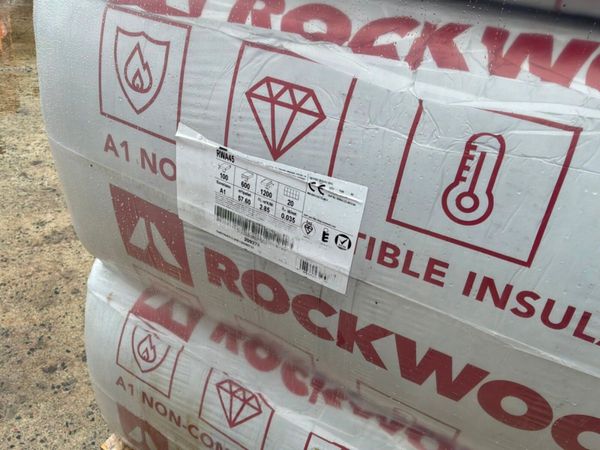 UNUSED 100mm ROCKWOOL INSULATION.....1913. 385035230