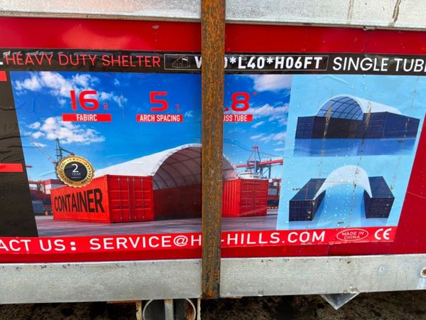 40ft x 20ft CONTAINER IN-FILL DOME SHELTER...545d. 385125973