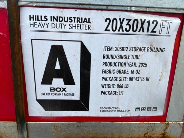 30ft x 20ft  DOME STORAGE SHELTER......549d. 385125916