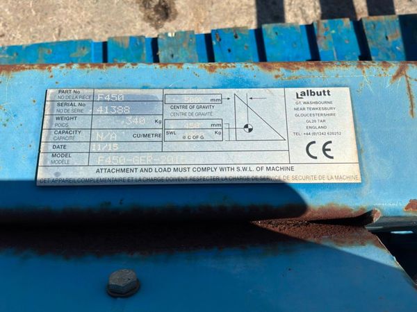 JCB teleporter ALBUTT F450  BALE SQUEEZE / GRAB... 385247358