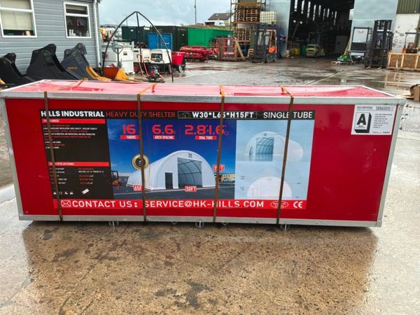 UNUSED 65ft x 30ft DOME STORAGE SHELTER...544d. 385305396