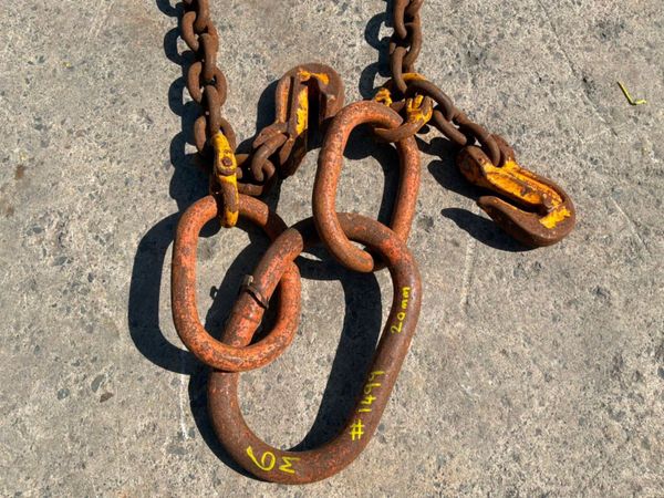 6.0mts x 20mm LIFTING CHAINS..2 GANG..1499. 385673986