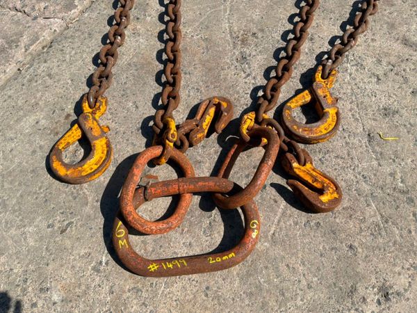6.0mts x 20mm LIFTING CHAINS..2 GANG..1499. 385673995