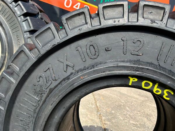 UNUSED 27 x 10-12 SOLID FORKLIFT TYRES......390d. 385765746