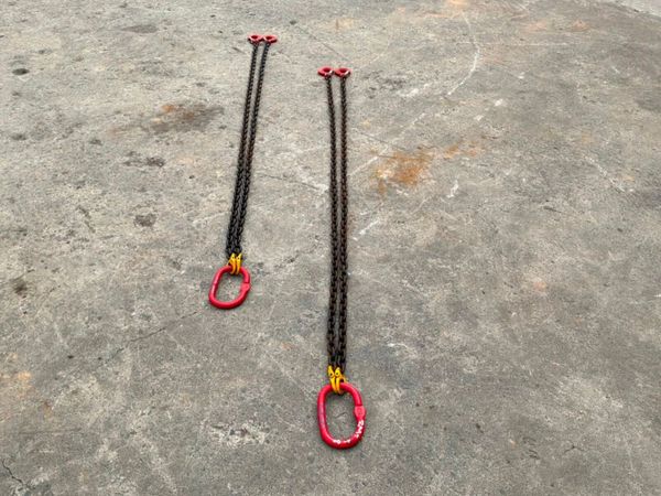 NEW 2.0mts x 8mm lifting chains brothers.. 2 leg.. 386249462