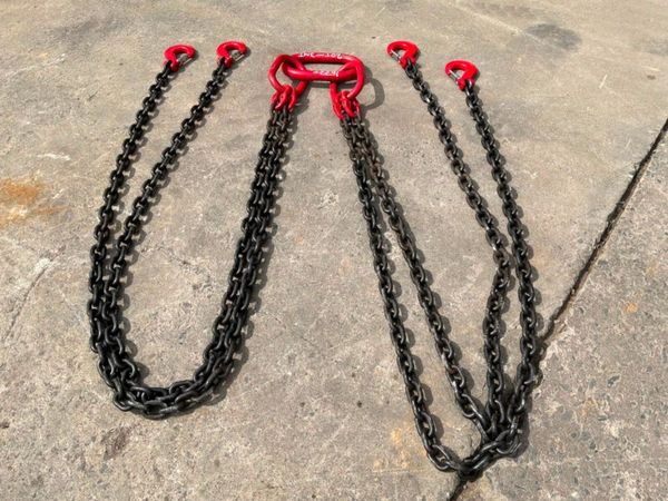 NEW 20 TON X 3 MTS LIFTING CHAINS...4 LEG..1677t 386276744