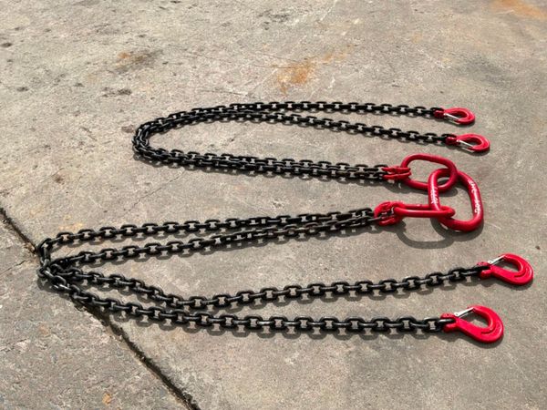 NEW 20 TON X 3 MTS LIFTING CHAINS...4 LEG..1677t 386276745