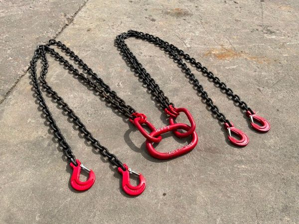 NEW 20 TON X 3 MTS LIFTING CHAINS...4 LEG..1677t 386276746