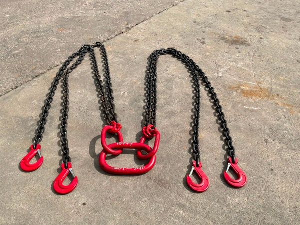 NEW 20 TON X 3 MTS LIFTING CHAINS...4 LEG..1677t 386276747
