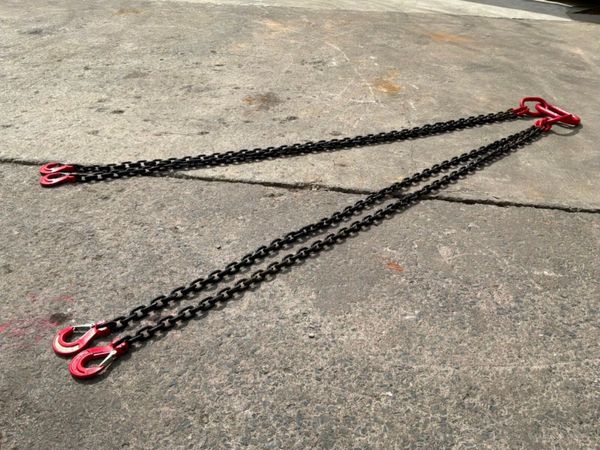 NEW 20 TON X 3 MTS LIFTING CHAINS...4 LEG..1677t 386276756