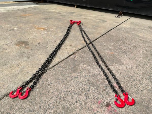 NEW 20 TON X 3 MTS LIFTING CHAINS...4 LEG..1677t 386276758