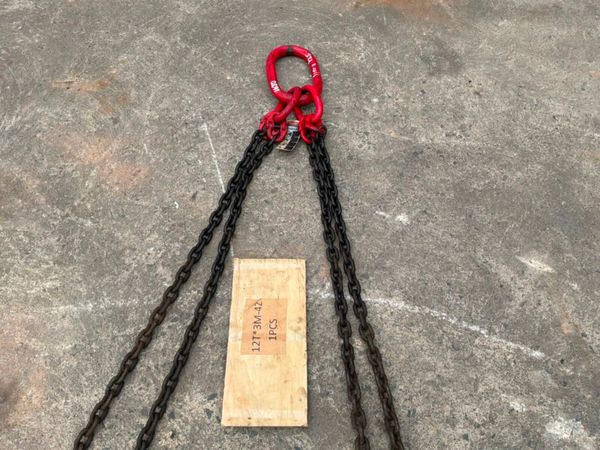 NEW 12 TON X 3 MTS LIFTING chains...4 LEG....1680t 386276719