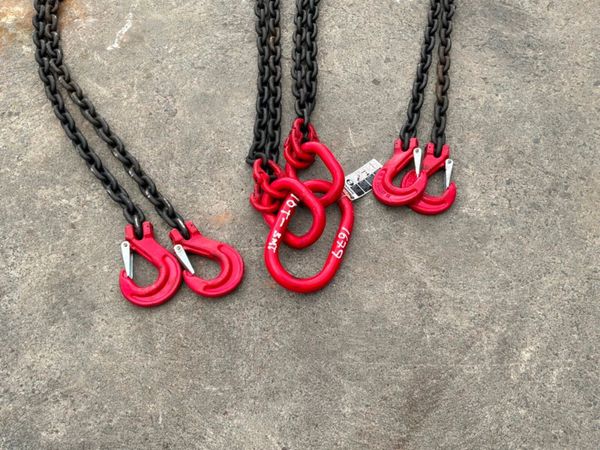 UNUSED 10 TONNE / 3mts LIFTING CHAINS.......1679t. 386276737