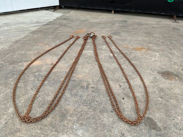 20ft x 10mm LIFTING CHAINS...4 LEG BROTHER...4824. 386215419