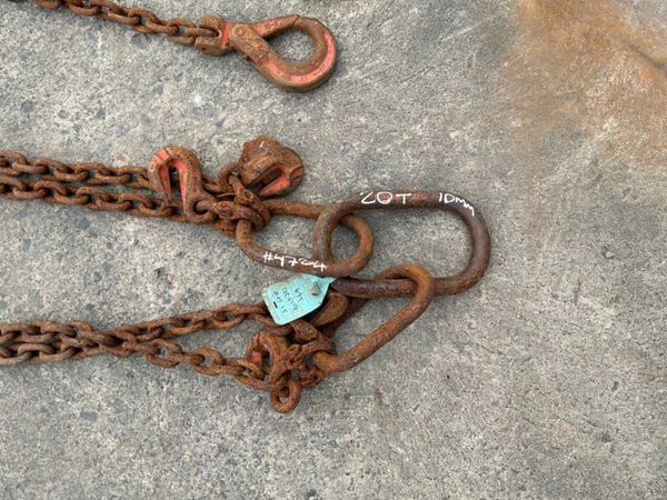 20ft x 10mm LIFTING CHAINS...4 LEG BROTHER...4824. 386215422