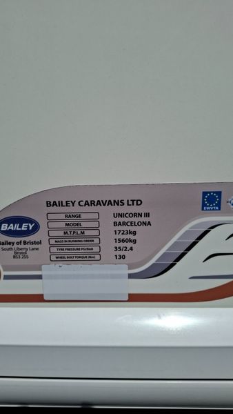 Bailey Unicorn Barcelona Fixed Bed Caravan 387124598