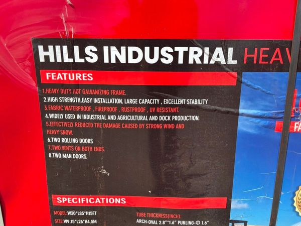 85ft x 30ft x 15ft HEAVY DUTY DOMED SHELTER....437 387350852