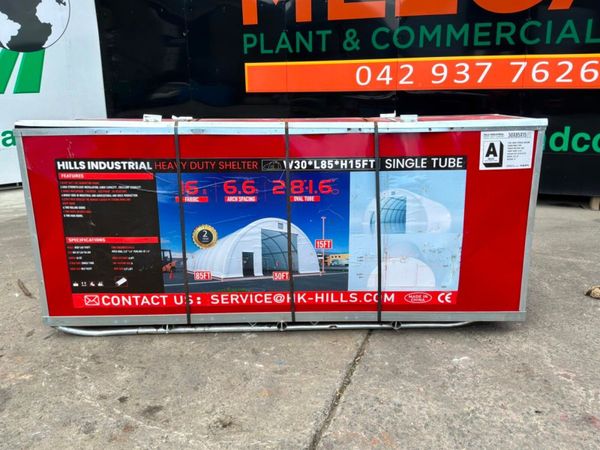 85ft x 30ft x 15ft HEAVY DUTY DOMED SHELTER....437 387350839
