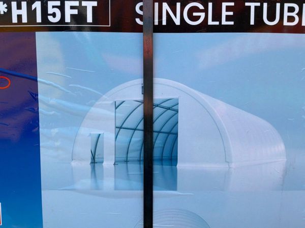 UNUSED 65ft x 30ft DOME STORAGE SHED.......4372. 387462525