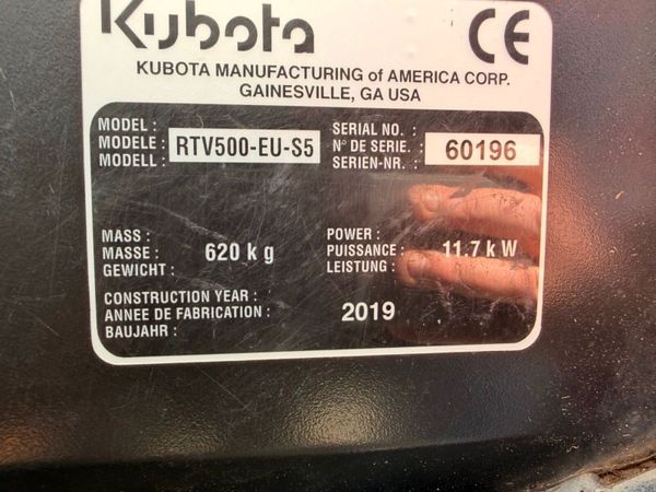 2019 KUBOTA RTV500....4x4 Utility Vehicle BUGGY ut 387816745