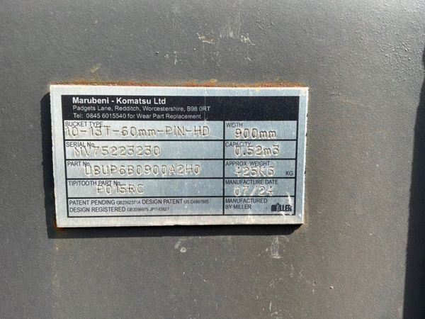 UNUSED 36" KOMATSU BUCKET..........60mm.......2016 389077066
