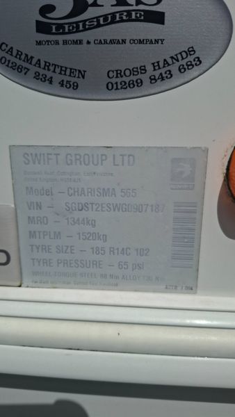 Swift Charisma 6 berth caravan 389187572