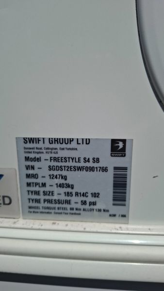 Swift Freestyle caravan 389190176