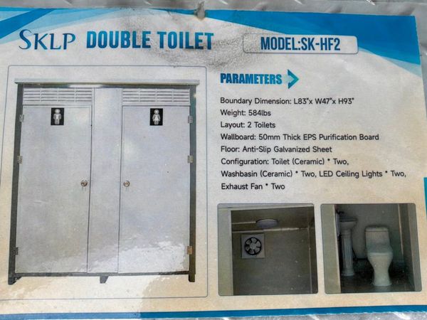 UNUSED DOUBLE TOILET CONTAINER CABIN....817m. 389381001