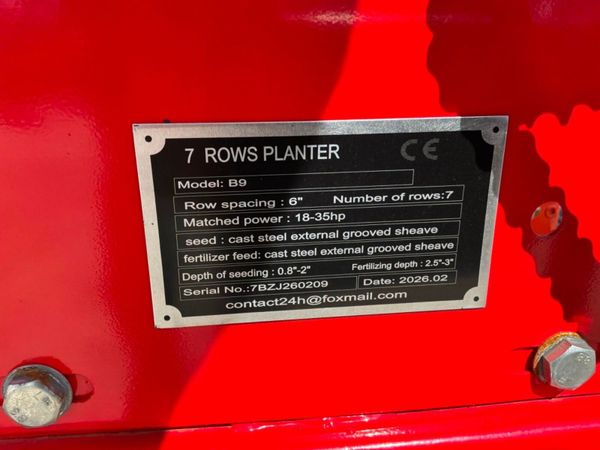 UNUSED 7 ROW GROUND DRIVE  PLANTER....1200m 389597009