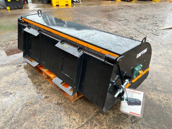 Unused 72" Skid steer road sweeper / collector box 389870899