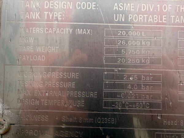 20,000 LTR WESTERN FUEL BOWSER DIESEL TANK 389967986