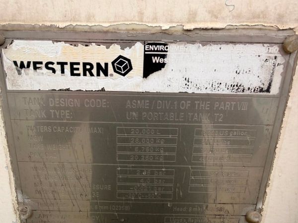 20,000 LTR WESTERN FUEL BOWSER DIESEL TANK 389967987