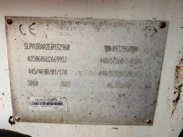 2002 jcb airmaster 2cx utility tractor ...2,900 ho 390278060