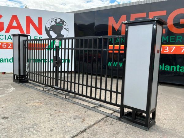 Unused 16ft Electric entrance gates & piers....... 390408460