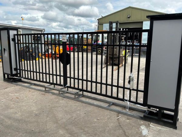 Unused 16ft Electric entrance gates & piers....... 390408476