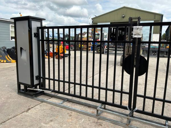 Unused 16ft Electric entrance gates & piers....... 390408495