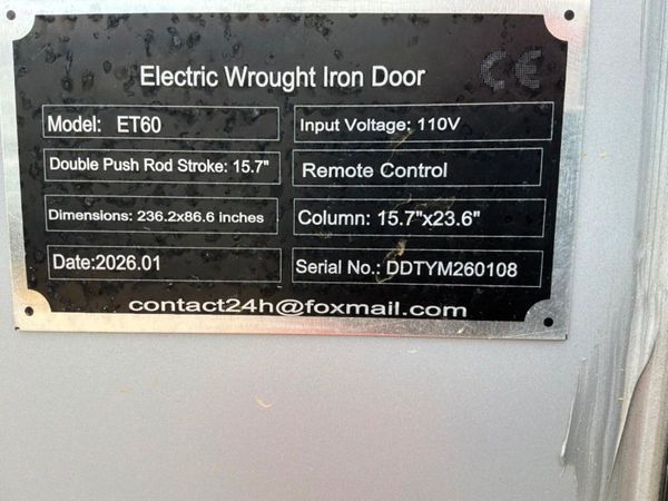 Unused 16ft Electric entrance gates & piers....... 390408512