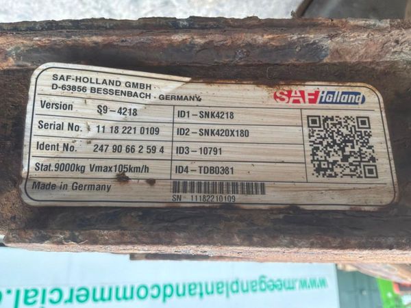 Other Other Saf axle assembly, drum brakes, 1200mm 391323065