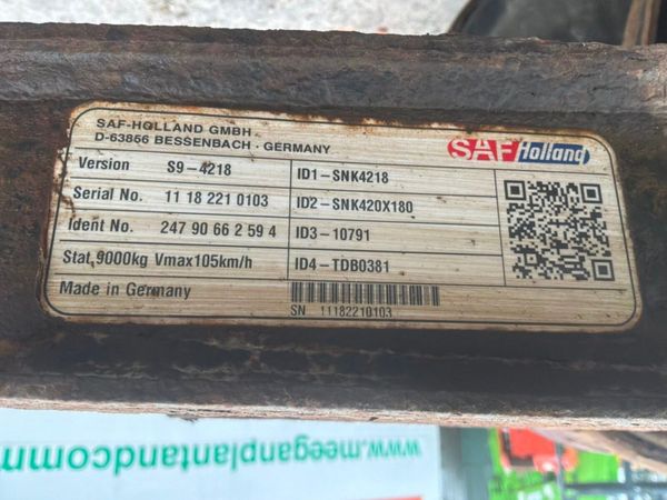 Other Other Saf axle assembly, drum brakes, 1200mm 391323066