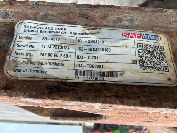 Other Other Saf axle assembly, drum brakes, 1200mm 391323067