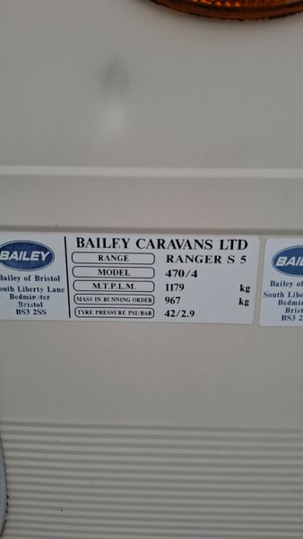 Bailey Ranger 4 berth caravan 391621985