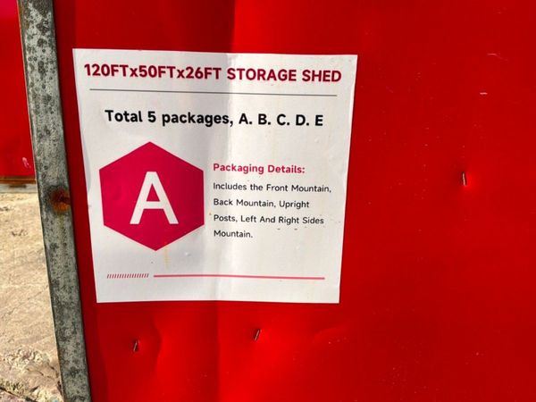 120FT x 50FT x 26FT STORAGE SHED  6,000 SQ Ft 392008913